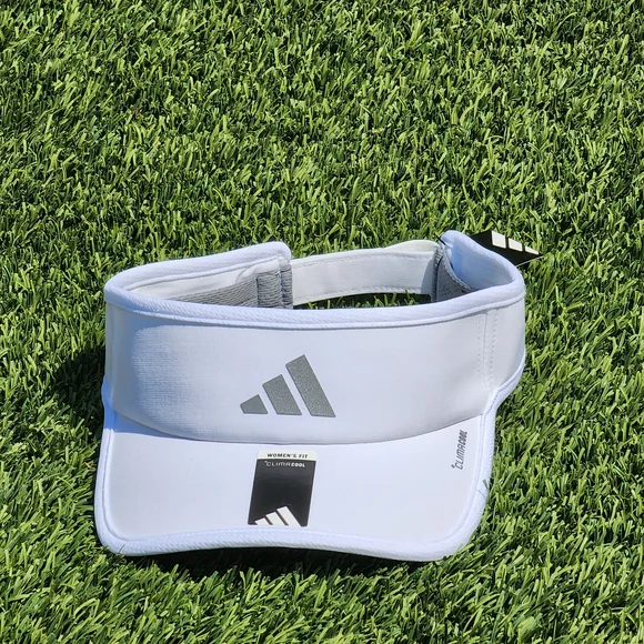 Adidas Superlite 3 Visor Women's lightweight and Sweat-Wicking White Visor - Picture 3 of 7